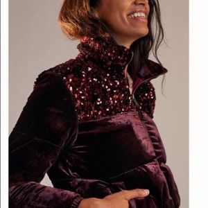 FREE SHIPPING!!!!!!!   Velvet/sequins coat!